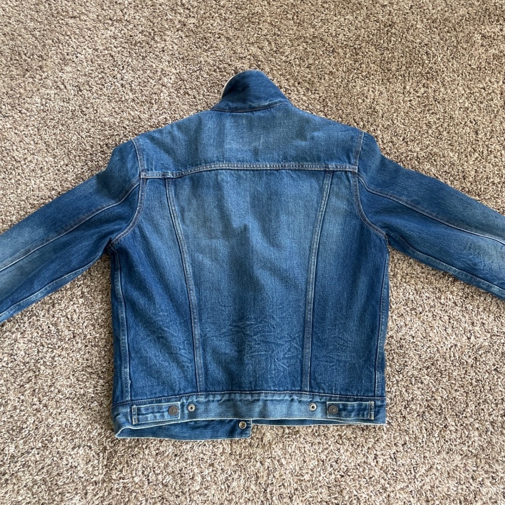 Levis Mens Sherpa Lined Denim Trucker Jacket Medium Wash Blue Size M 16365-0044 - Picture 9 of 12